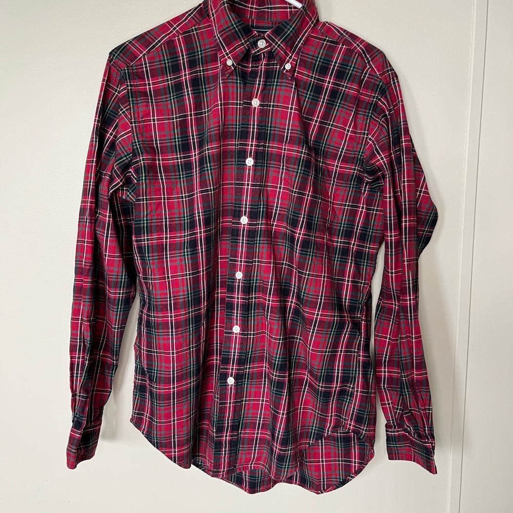 Classic Red Plaid Men's Shirt